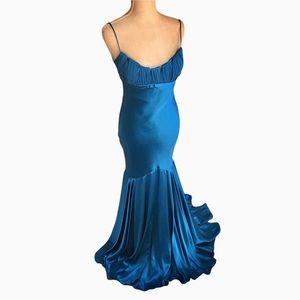 Dina Bar-El Blue Silk Gown